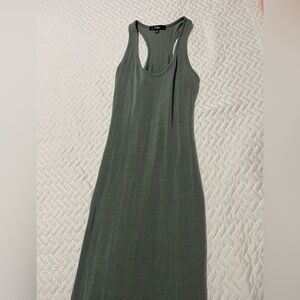 Lulus Sage Green Ribbed Maxi Dress
